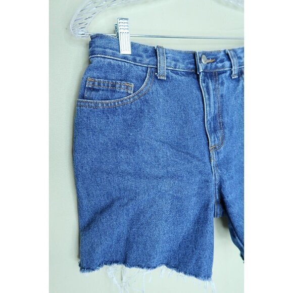 Vintage Watch LA Denim Hipster Bermuda Length Raw Hem Womens Junior Size 9-10 - Picture 2 of 7